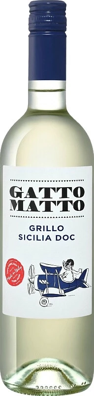 Вино Villa degli Olmi, "Gatto Matto" Grillo, Sicilia DOC, 2018