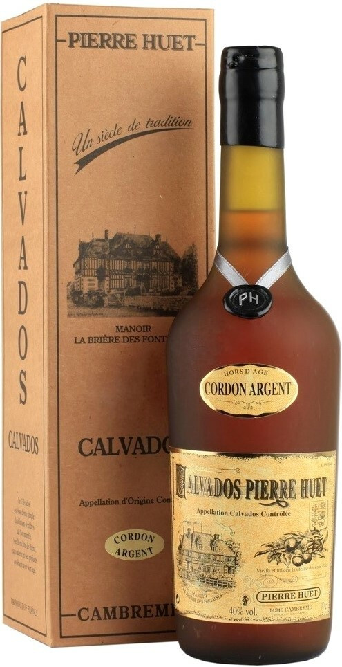 Кальвадос Calvados Pierre Huet Cordon Argent Calvados AOC gift box 700 мл