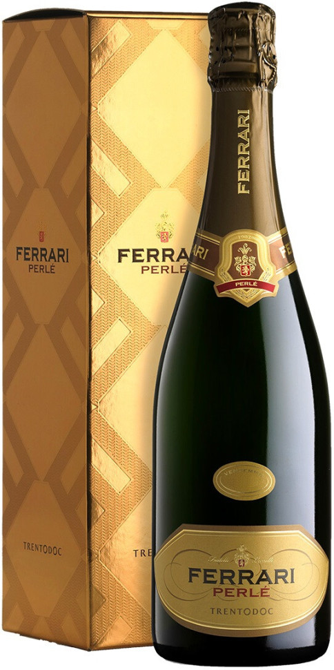 Игристое вино Ferrari Perle Brut 2013 Trento DOC gift box