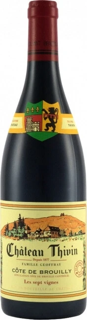 Вино Chateau Thivin, Les sept vignes Cote de Brouilly AOC, 2018