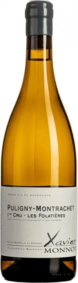 Вино Domaine Xavier Monnot, Puligny-Montrachet 1er Cru "Les Folatieres" AOC, 2020