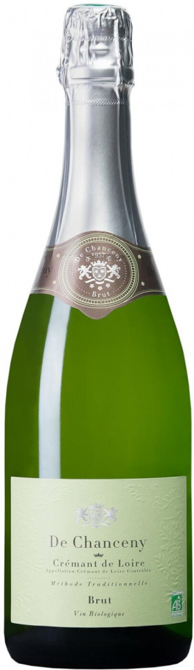 Игристое вино De Chanceny Cremant de Loire AOP Brut Biologique 375 мл