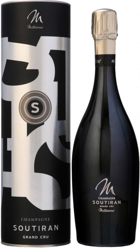 Шампанское Soutiran Grand Cru Brut Millesime Champagne AOC 2016 in tube