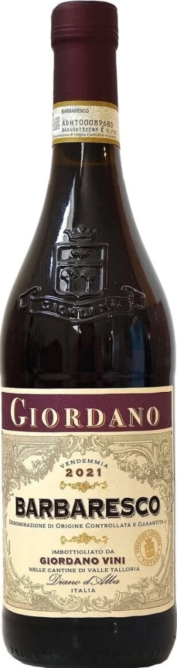 Вино "Giordano" Barbaresco DOCG, 2021