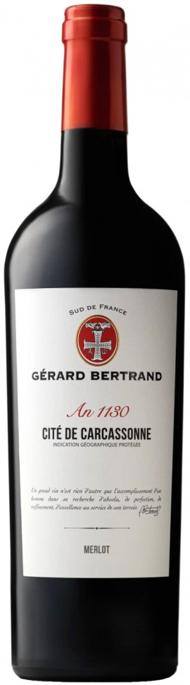 Вино Gerard Bertrand Heritage An 1130 Cite de Carcassonne IGP Rouge 2020