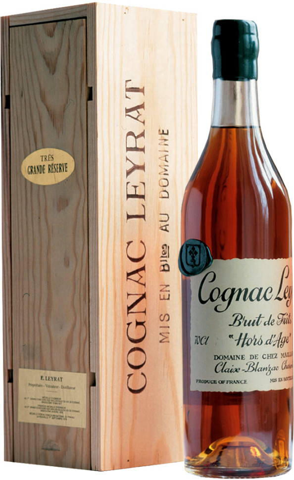 Коньяк Leyrat Brut de Futs in wooden box 700 мл