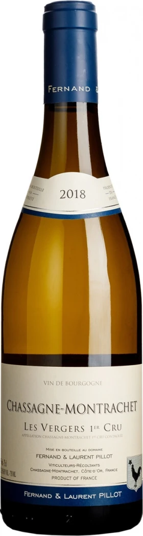 Вино Domaine Fernand &amp; Laurent Pillot, Chassagne Montrachet 1er Cru Les Vergers AOC, 2018