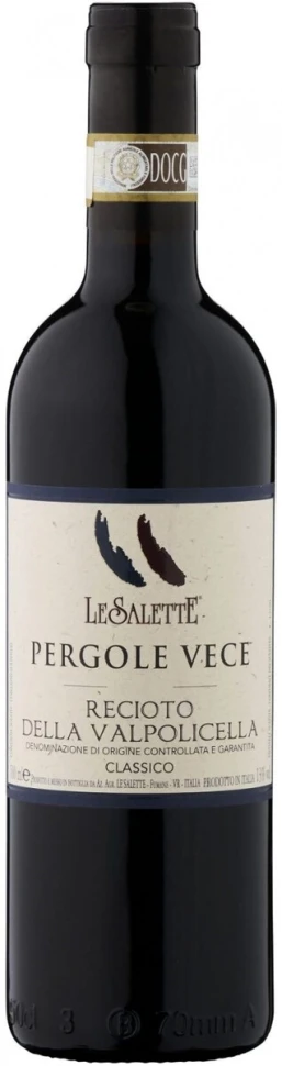 Вино Le Salette, Pergole Vece Recioto, Valpolicella DOC Classico, 2016, 0.5 л