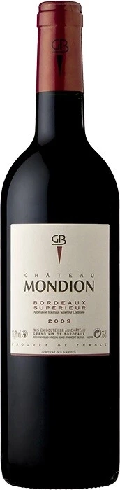 Вино Chateau Mondion, Bordeaux Superieur AOC, 2009