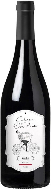 Вино Cesar et Rosalie Malbec, Pays d'Oc, 2019