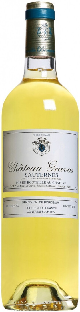 Вино Chateau Gravas Sauternes AOC 2011 375 мл