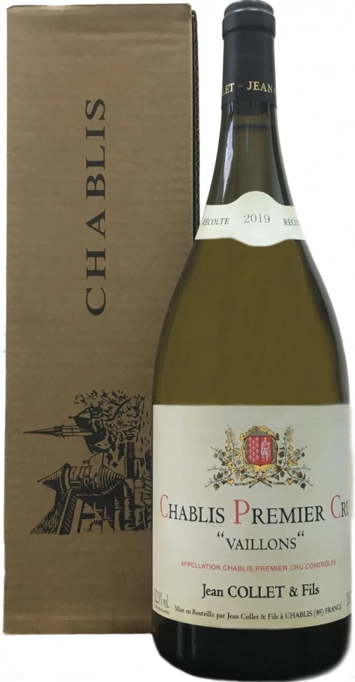 Вино Domaine Jean Collet et Fils, Chablis 1er Cru Vaillons, 2019, gift box, 1.5 л