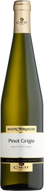 Вино Mastri Vernacoli Pinot Grigio, Trentino DOC, 2022