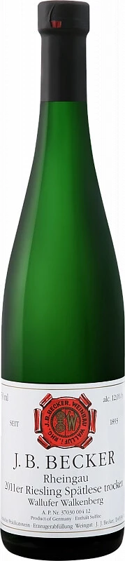 Вино J. B. Becker, Riesling Spatlese Wallufer Walkenberg, 2011