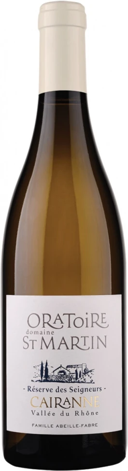 Вино Domaine Oratoire Saint Martin, Reserve des Seigneurs Blanc, Cairanne AOC, 2020