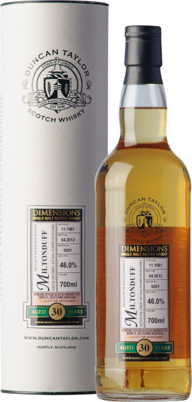 Виски Miltonduff 30 Years Old Dimensions 1981 gift box 700 мл