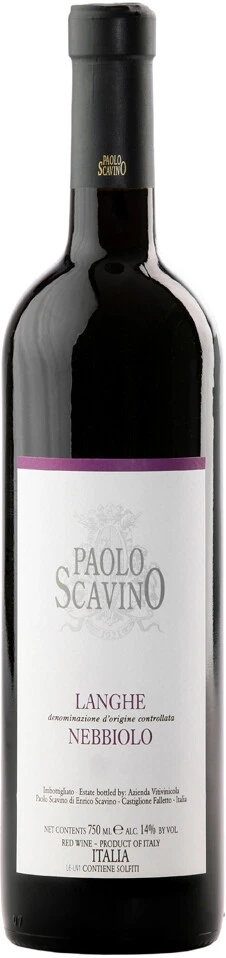 Вино Paolo Scavino, Nebbiolo, Langhe DOC, 2005