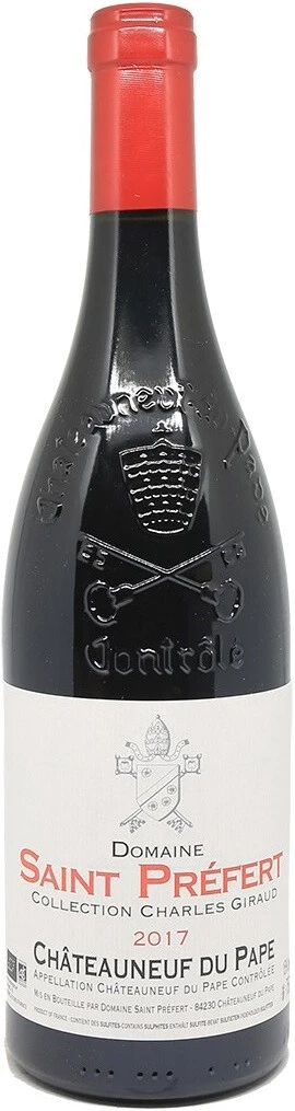 Вино Domaine Saint-Prefert, Collection Charles Giraud Rouge, Chateauneuf du Pape AOC, 2017