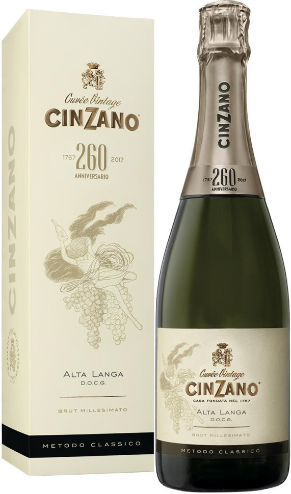 Игристое вино Cinzano Cuvee Vintage 260 Brut Alta Langa DOCG gift box