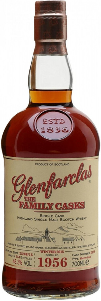 Виски Glenfarclas 1956 Family Casks 48 3% 700 мл
