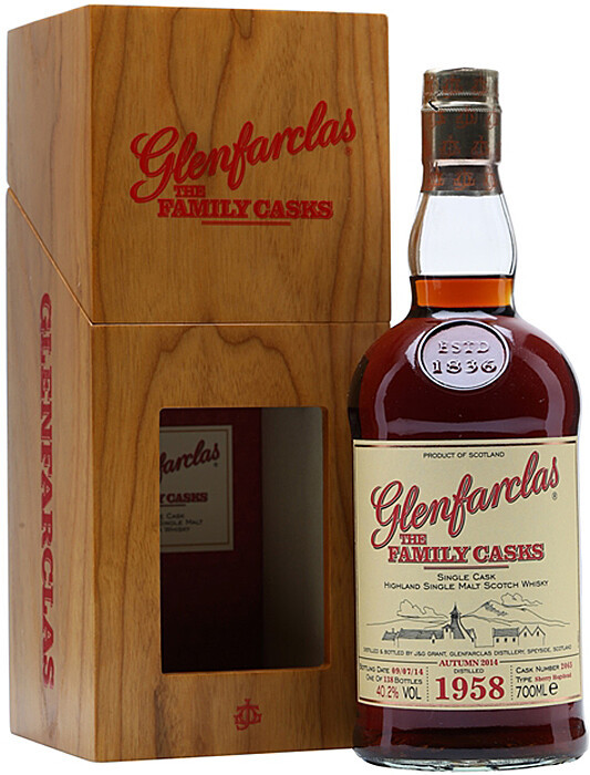 Виски Glenfarclas 1958 Family Casks 40 2% in gift box 700 мл