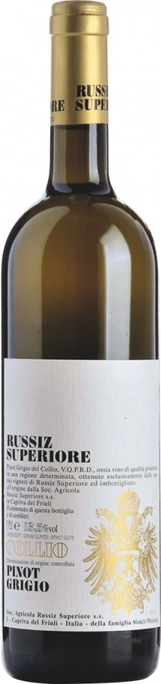 Вино Russiz Superiore, Collio Pinot Grigio DOC, 2023