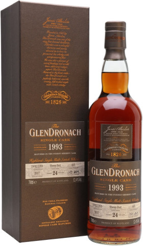 Виски Glendronach Single Cask Sherry Butt 24 Years Old 1993 gift box 700 мл