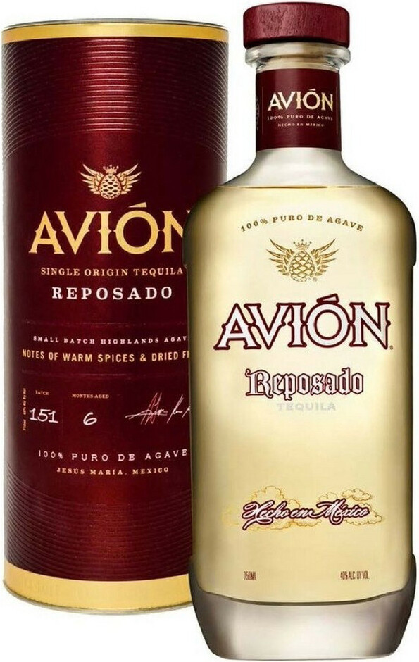 Текила Avion Reposado in tube 0.75 л