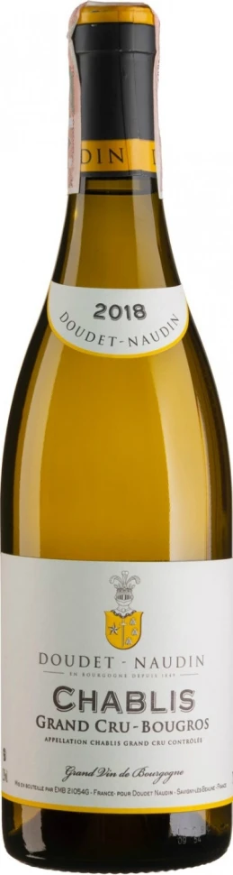 Вино Doudet Naudin, Chablis Grand Cru Bougros AOC, 2018