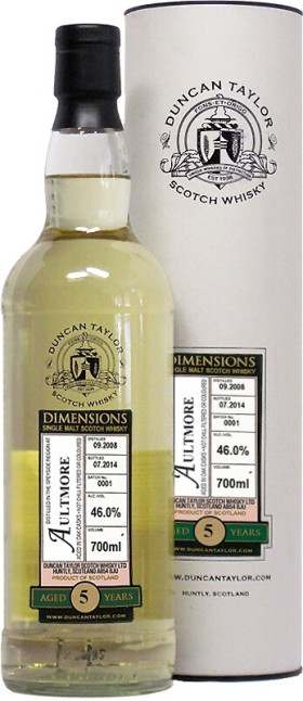 Виски Aultmore 5 Years Old Dimensions 2008 in tube 700 мл