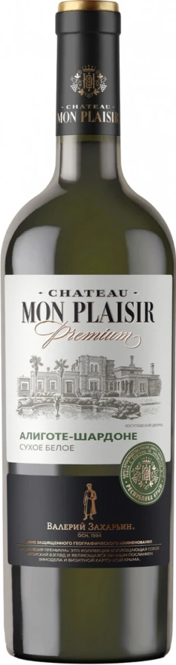 Вино "Chateau Mon Plaisir" Premium Aligote-Chardonnay