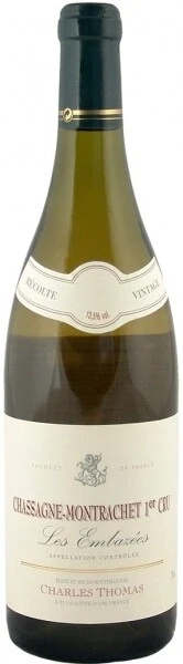 Вино Domaine Charles Thomas, Chassagne Montrachet Premier Cru Les Embazees, 2008
