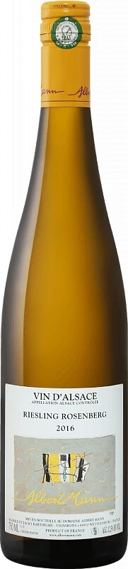 Вино Albert Mann, Riesling Rosenberg, Alsace AOC, 2016