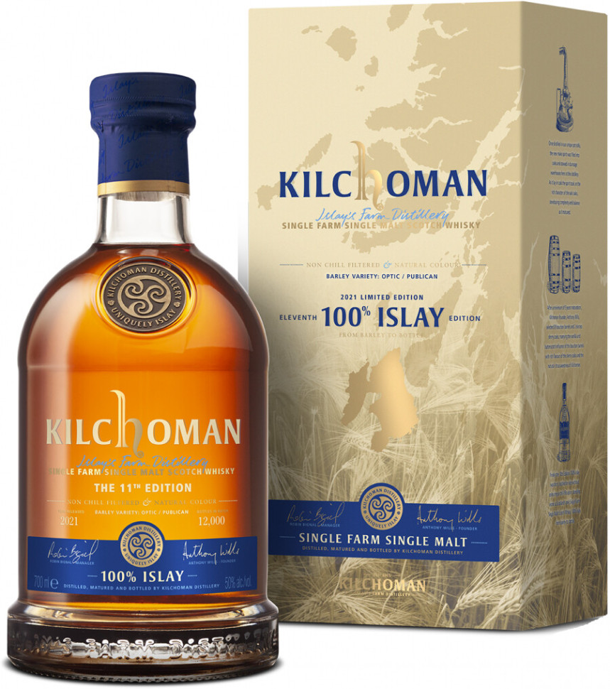 Виски Kilchoman 100% Islay gift box 700 мл