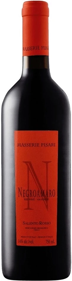 Вино Masserie Pizari, Negroamaro, Salento IGT, 2017