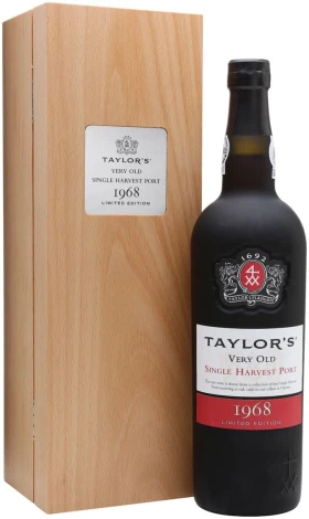 Портвейн Taylor's, Very Old Single Harvest, 1968, wooden box