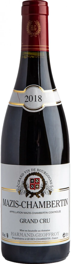 Вино Domaine Harmand-Geoffroy, Mazis-Chambertin Grand Cru AOC, 2018
