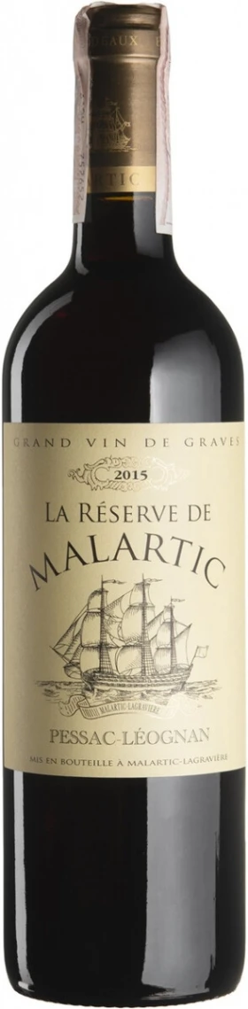 Вино La Reserve de Malartic Rouge, Pessac-Leognan AOC, 2015