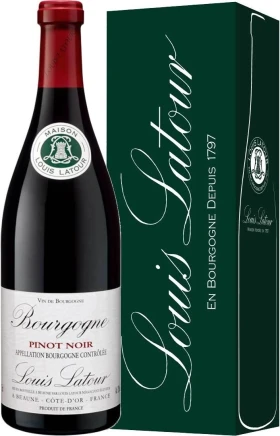 Вино Louis Latour, Pinot Noir, Bourgogne AOC, 2019, gift box