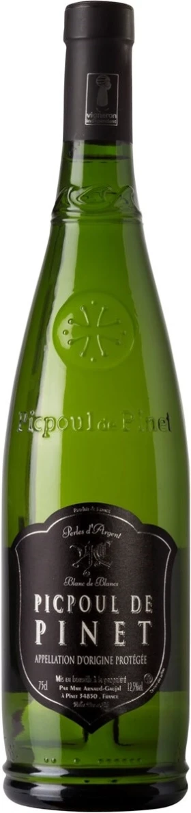 Вино Vignobles Vellas, Perles d'Argent Blanc de Blancs Picpoul de Pinet AOC, 2019