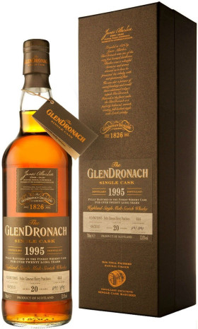 Виски Glendronach Single Cask Pedro Ximenez Sherry Puncheon 20 Years Old 1995 gift box 700 мл