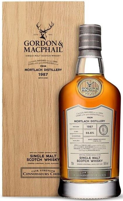 Виски Mortlach Connoisseur s Choice Cask Strength 55 6% 1987 wooden box 700 мл