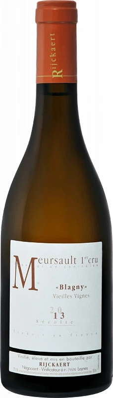 Вино Domaine Rijckaert, Meursault 1-er Cru Blagny Vieilles Vignes AOP, 2013