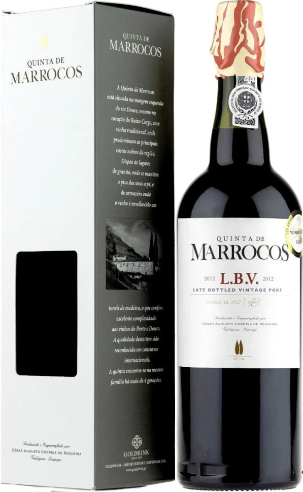 Портвейн Quinta de Marrocos LBV (Late Bottled Vintage), Porto DOC, 2012, gift box