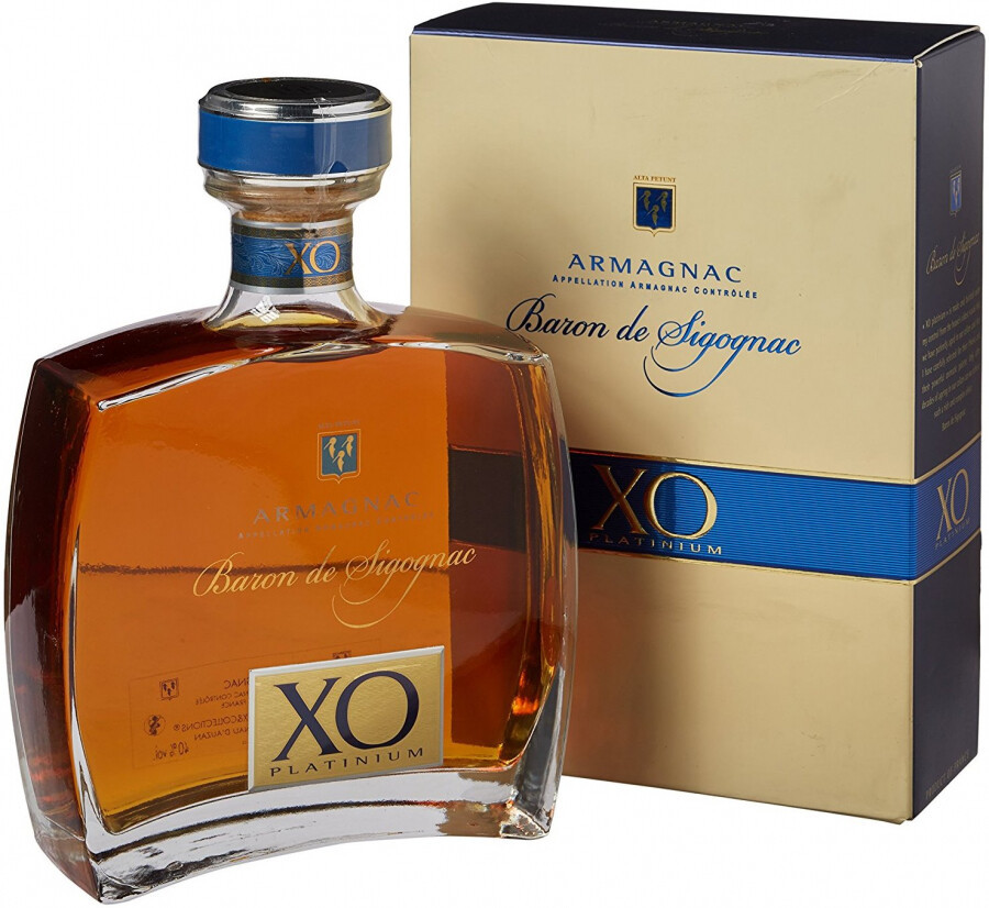 Арманьяк Baron de Sigognac XO Platinum gift box 700 мл