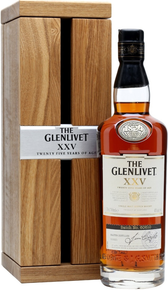 Виски The Glenlivet 25 Years Old wooden box 700 мл