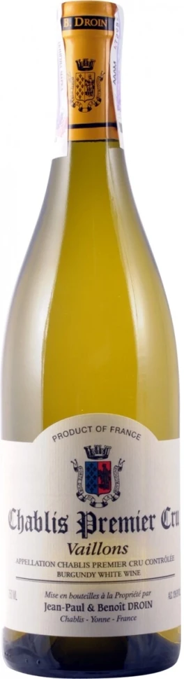 Вино Jean-Paul & Benoit Droin, Vaillons Chablis Premier Cru, 2013