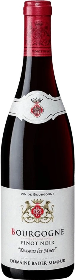 Вино Bader-Mimeur, Dessous les Mues Pinot Noir, Bourgogne AOC, 2019