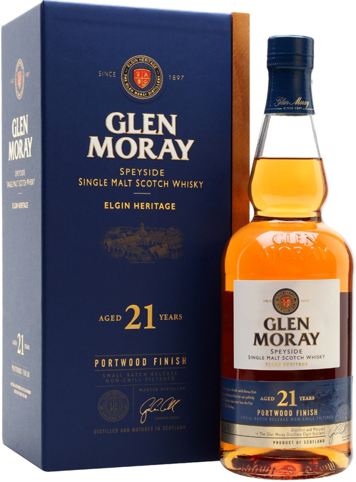 Виски Glen Moray Elgin Heritage Portwood Finish Aged 21 Years gift box 700 мл