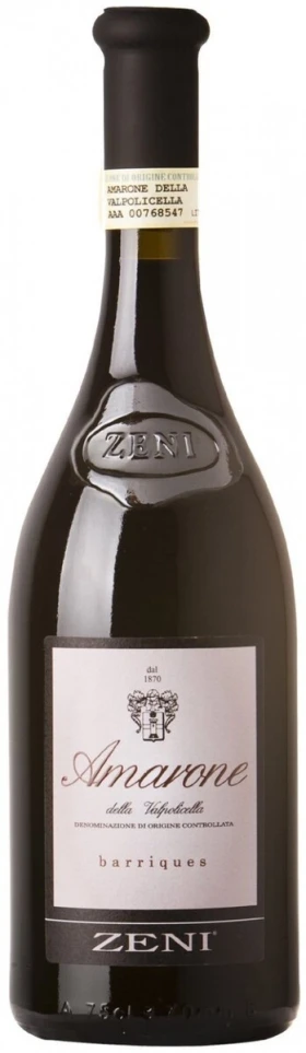 Вино Zeni, Amarone della Valpolicella DOC Barriques, 2009